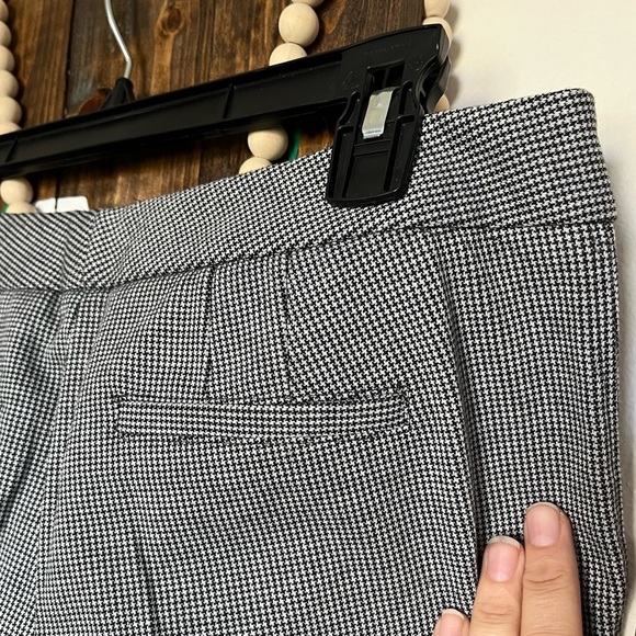 Talbots Houndstooth Pants Black Formal Straight Ankle Work Pants, Women’s Size 8 - Picture 11 of 16